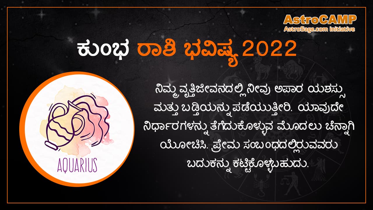 ಕುಂಭ ರಾಶಿ ಭವಿಷ್ಯ 2022 - Aquarius Yearly Horoscope 2022 in Kannada