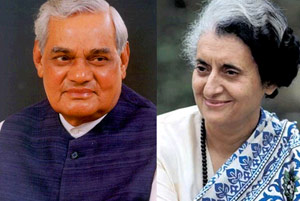 politics, indira gandhi, atal bihari vajpayee