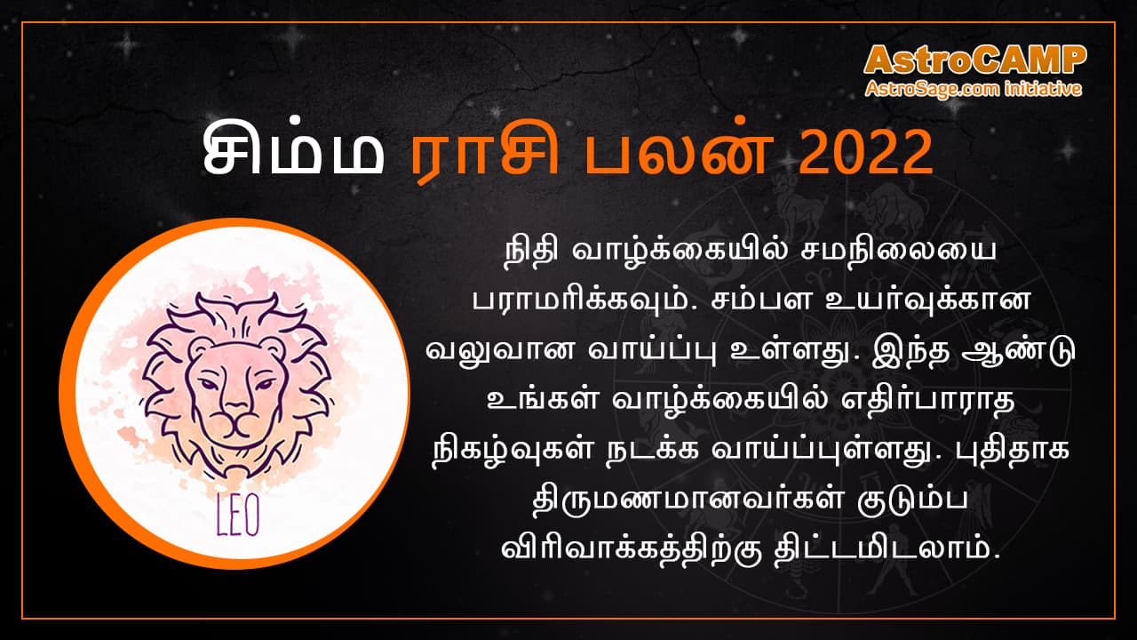 Leo horoscope 2022 in tamil